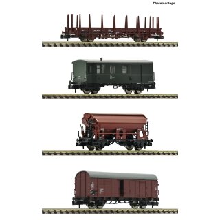Fleischmann 6660044 - Spur N DB 4-tlg. Güterwagenset Ep.IV   *FNH24*