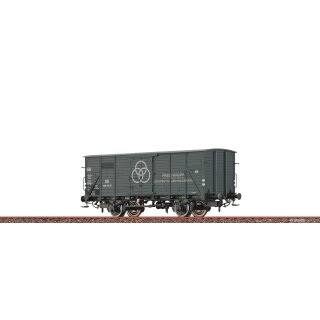 Brawa 50957 - Spur H0 DB Gedeckter Güterwagen G10 "Krupp Stahl" DB Ep.III  506 581 [P]   nur im Set 50936