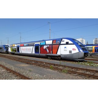 Jouef HJ2436S - Spur H0 SNCF, Dieseltriebwagen der Reihe X 73500 in neuer Farbgebung „Imaginalsace“, Ep. VI, mit DCC Sounddecoder