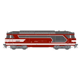 Jouef HJ2464 - Spur H0 SNCF, vierachsige dieselelektrische Mehrzwecklokomotive BB 67613 in roter „Capitole“-Farbgebung, Ep. VI