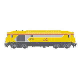 Jouef HJ2465S - Spur H0 SNCF Infra, Diesellokomotive BB 667548, gelbe Farbgebung, Ep. VI, mit DCC-Sounddecoder