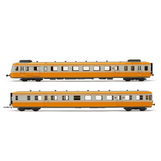 Arnold HN2637S - Spur N SNCF, Dieseltriebwagen RGP2, Trieb- und Beiwagen in modernisierter Ausführung, orange-betongraue Farbgebung, Ep. IV, mit DCC-Sounddecoder
