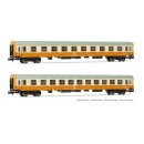 Arnold HN4435 - Spur N DR, 2-tlg. Set Reisezugwagen &bdquo;St&auml;dte-Express&ldquo;, in orange-beiger Farbgebung, bestehend aus 1 x 1.Klasse Wagen und 1 x 2.Klasse Wagen, Ep. IV
