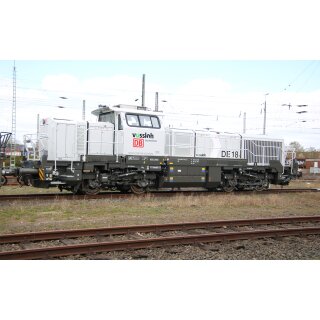 Rivarossi HR2920S - Spur H0 DB/NorthRail, Diesellokomotive Vossloh DE 18 in hellgrauer Farbgebung, Ep. VI, mit DCC-Sounddecoder