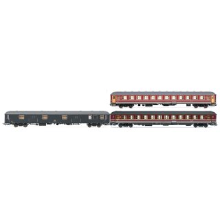 Rivarossi HR4362 - Spur H0 FS, 3-tlg. Set Reisezugwagen „Alpen-Express“, bestehend aus 2 x 2.Kl. Wagen UIC-X in rot/grauer Farbgebung und 1 x Gepäckwagen UIC-X 70, Ep. IVb