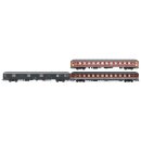Rivarossi HR4362 - Spur H0 FS, 3-tlg. Set Reisezugwagen &bdquo;Alpen-Express&ldquo;, bestehend aus 2 x 2.Kl. Wagen UIC-X in rot/grauer Farbgebung und 1 x Gep&auml;ckwagen UIC-X 70, Ep. IVb