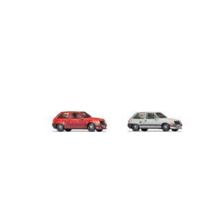 Noch 44602 - Spur Z 3D-Master-Fahrzeug Opel Corsa A 2 Stück, rot und weiß