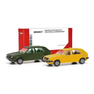 Herpa 012195-010 - 1:87 MiniKit VW Golf II 4-türig, olivgrün/ginstergelb