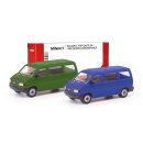 Herpa 012805-002 - 1:87 MiniKit VW T4 Bus, olivgr&uuml;n/ultramarinblau
