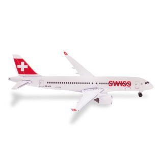 Herpa 532877-001 - 1:500 Swiss International Air Lines Airbus A220-300 – HB-JCU “Davos”