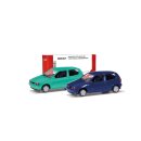 Herpa 012140-007 - 1:87 Herpa MiniKit: Volkwagen (VW) Polo 2-T&uuml;rig, 2er Set, Pistazie / Chagallblau