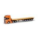 Herpa 318259 - 1:87 Iveco S-Way 6x2 Flachbett-Sattelzug,...