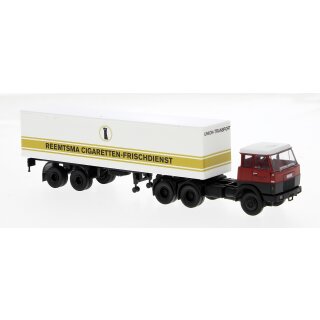 Brekina 82252 - 1:87 Henschel F221S Koffer-Sattelzug Reemtsma der Union