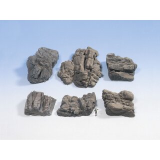Noch 58452 - Spur G,1,0,H0,H0M,H0E,TT,N,Z Felsstücke “Sandstein” 6 Stück