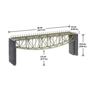 Noch 67027 - Spur H0 Fischbauchbrücke mit Brückenköpfen