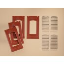 Auhagen 80509 - 1:87 W&auml;nde 2342N rot, Industriefenster