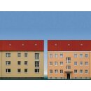 Auhagen 44629 - 1:160 Halbrelief-Hintergrundkulisse Set mit 6 Mehrfamilienhaus-Fassaden je 72 x 9 x 66 mm