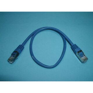LDT 000130 - Kabel Patch 0,5m: Verbindungskabel 0,5m für s88-Verbindungen nach s88-N mit 2 RJ-45 Steckern, Kabel blau, geschirmt.