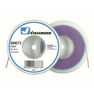 Viessmann 68673 - Kabel auf Abrollspule 0,14 mm², lila, 25 m