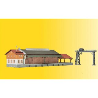 Kibri 36606 - Spur Z Güterhalle mit Überladekran und Rampe