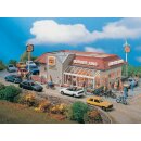 Vollmer 43632 - Spur H0 Burger King Schnellrestaurant mit Innen- einrichtung und LED-Beleuchtung, Funktionsbausatz