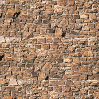 Vollmer 46036 - Spur H0 Mauerplatte Mauerstein beige-braun aus Karton,  25 x 12,5 cm, 10 Stück