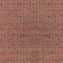 Vollmer 46042 - Spur H0 Mauerplatte Klinker rot aus Karton, 25 x 12,5 cm, 10 St&uuml;ck