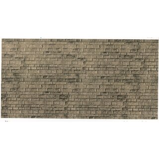 Vollmer 46049 - Spur H0 Mauerplatte Haustein natur aus Karton, 25 x 12,5 cm, 10 Stück