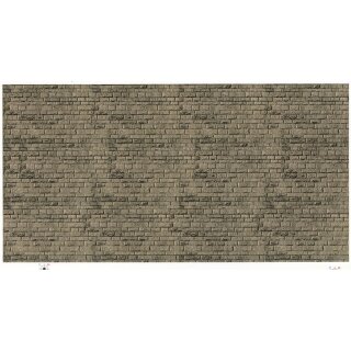 Vollmer 47368 - Spur N Mauerplatte Haustein natur aus Karton, 25 x 12,5 cm, 10 Stück