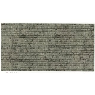 Vollmer 47369 - Spur N Mauerplatte Porphyr aus Karton, 25 x 12,5 cm, 10 Stück