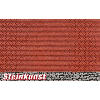 Vollmer 48823 - Spur G Mauerplatte Klinker aus Steinkunst, gealtert, L 54,5 x B 34 cm