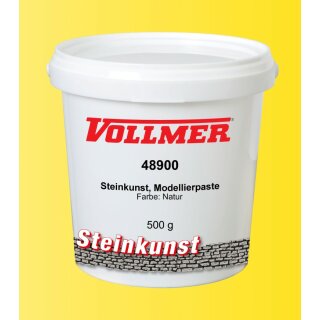 Vollmer 48900 - Steinkunst-Modellierpaste, Farbe Natur, 500 g