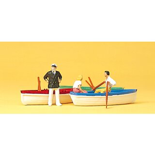 Preiser 10072 - Figurensatz Exklusivserie 1:87 "Bootsverleih mit 3 Booten"