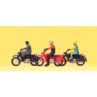 Preiser 10081 - Figurensatz Exklusivserie 1:87 "Motorradfahrer auf HERCULES"