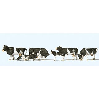 Preiser 10145 - Figurensatz Exklusivserie 1:87 "Kühe, schwarz gefleckt"