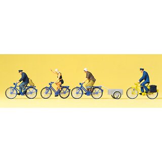 Preiser 10507 - Figurensatz Exklusivserie 1:87 "Radfahrer, Fahrradanhänger"