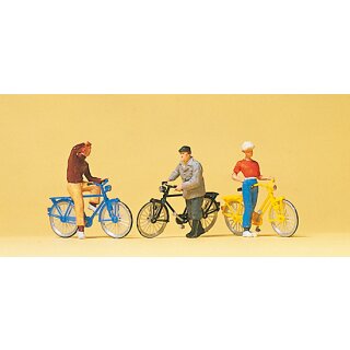 Preiser 10515 - Figurensatz Exklusivserie 1:87 "Stehende Radfahrer am Bahnübe"