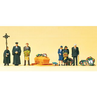 Preiser 10519 - Figurensatz Exklusivserie 1:87 "Beerdigung, evangelischer Gei"