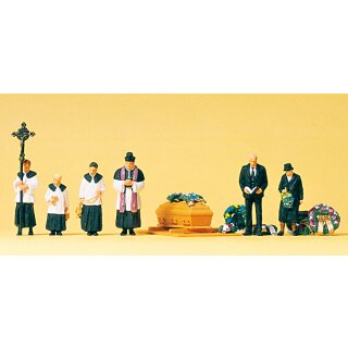 Preiser 10520 - Figurensatz Exklusivserie 1:87 "Beerdigung, katholischer Geis"