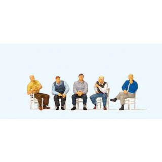 Preiser 10579 - Figurensatz Exklusivserie 1:87 "Sitzende Männer, wartend (mit"