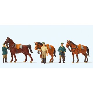 Preiser 10583 - Figurensatz Exklusivserie 1:87 "Stehende Polizisten, Pferde."