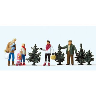 Preiser 10627 - Figurensatz Exklusivserie 1:87 "Weihnachtsbaumverkauf"