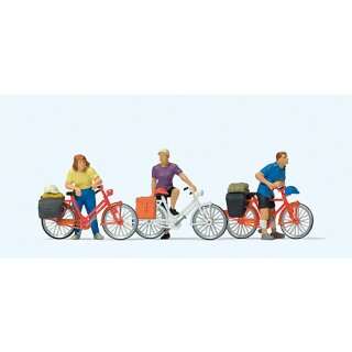 Preiser 10637 - Figurensatz Exklusivserie 1:87 "Stehende Radfahrer an der Bah"