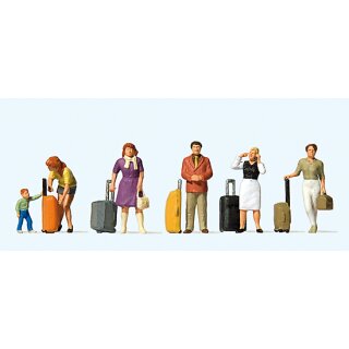 Preiser 10641 - Figurensatz Exklusivserie 1:87 "Stehende Reisende mit Trolley"