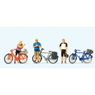 Preiser 10644 - Figurensatz Exklusivserie 1:87 "Stehende Radfahrer in sportli"