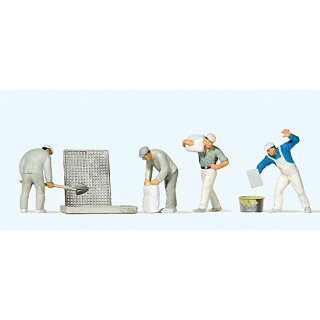 Preiser 10654 - Figurensatz Exklusivserie 1:87 "Bauarbeiter beim Verputzen"