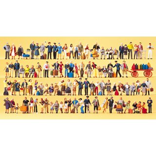 Preiser 13000 - Figurensatz Super-Sets 1:87 "Bahnpersonal, Reisende, Passa"