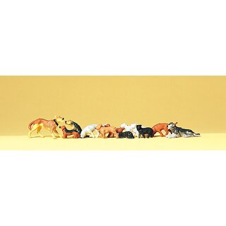 Preiser 14165 - Figurensatz Standardserie 1:87 "Hunde und Katzen"