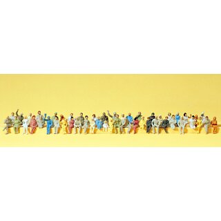 Preiser 14400 - Figurensatz Standardserie 1:87 "Sitzende Reisende für Zugabte"