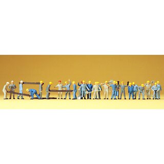 Preiser 14403 - Figurensatz Standardserie 1:87 "Gleisbauarbeiter. 24 Figuren"